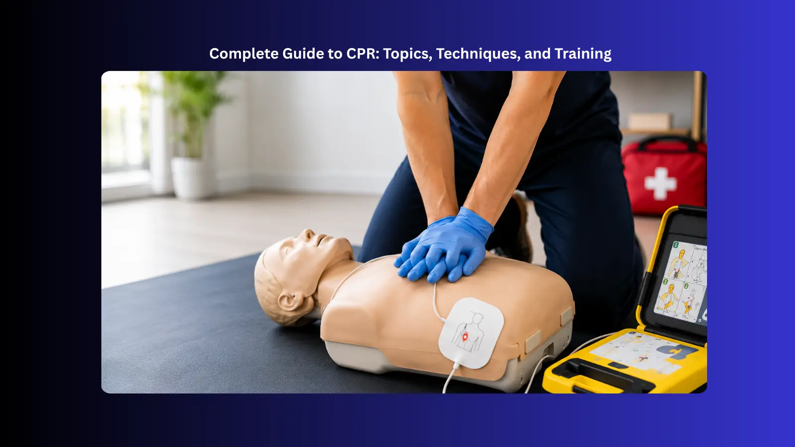 performing cpr on mannequin