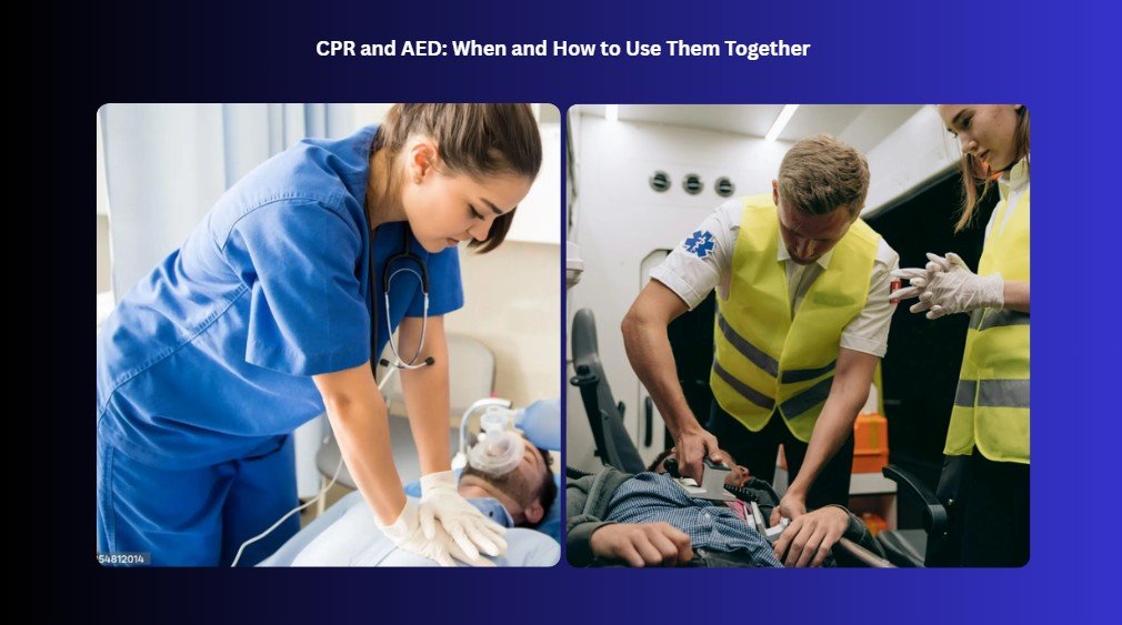 cpr and aed when to use together