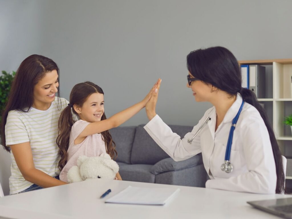 healthcare professional giving high five