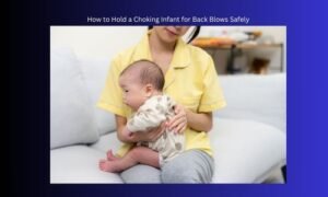 how to hold a choking Infant for back blows safely