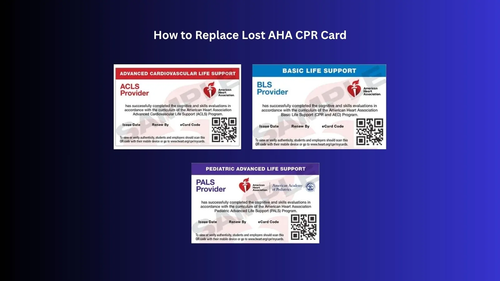 how to replace lost aha cpr card