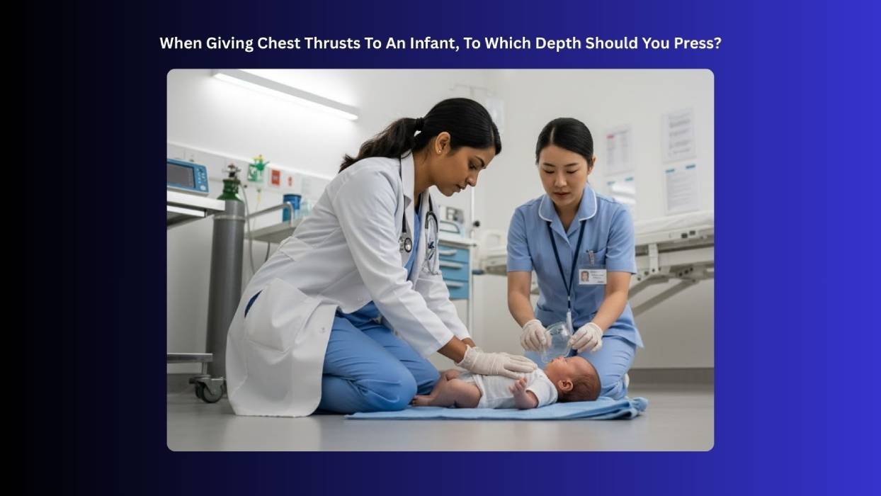 how deep to press for infant chest thrusts
