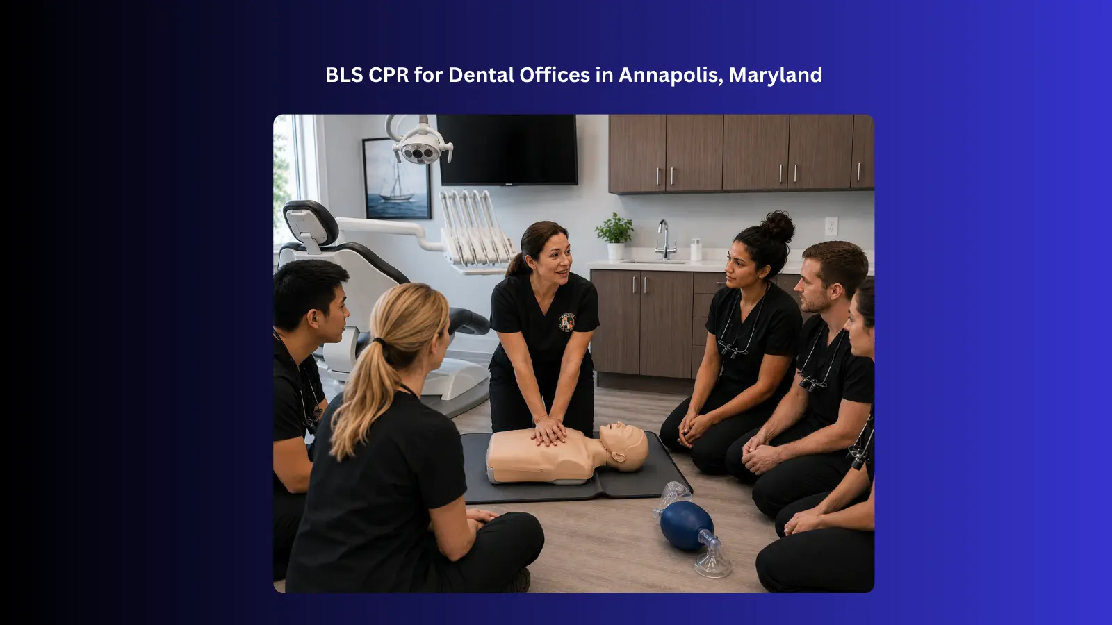 dental instructor teaching cpr skills to dental professionals