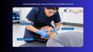 jaw thrust maneuver hand placement technique